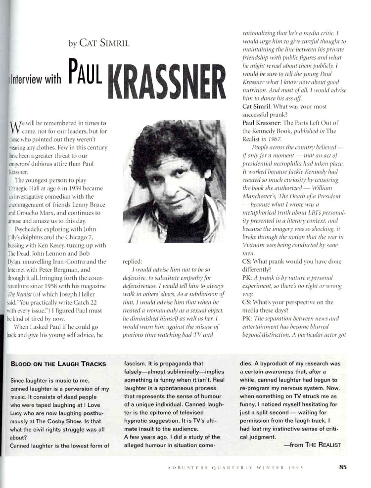 Krassner Interivew - 1